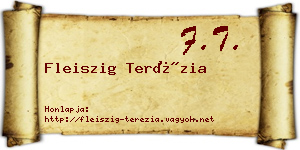 Fleiszig Terézia névjegykártya
